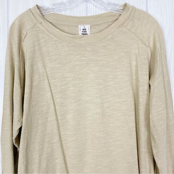 We The Free | Oversized Arden Long Sleeve Tee In Morning Oat Size Small - Picture 3 of 13